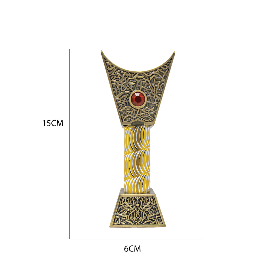 Gold & Bronze Trophy Bakhoor Burner 2249B