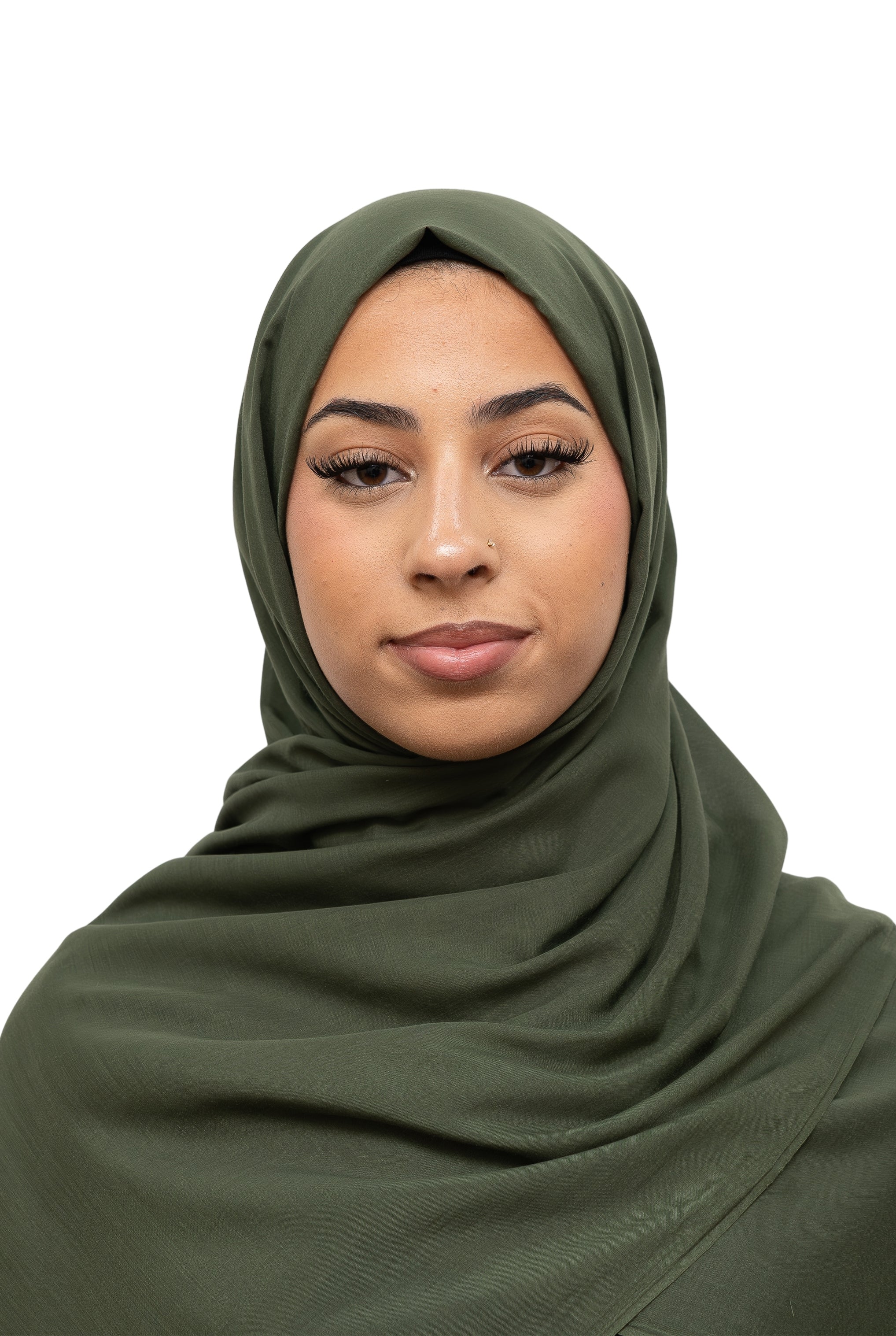 Exclusive Cotton Hijab Olive Green Col 73