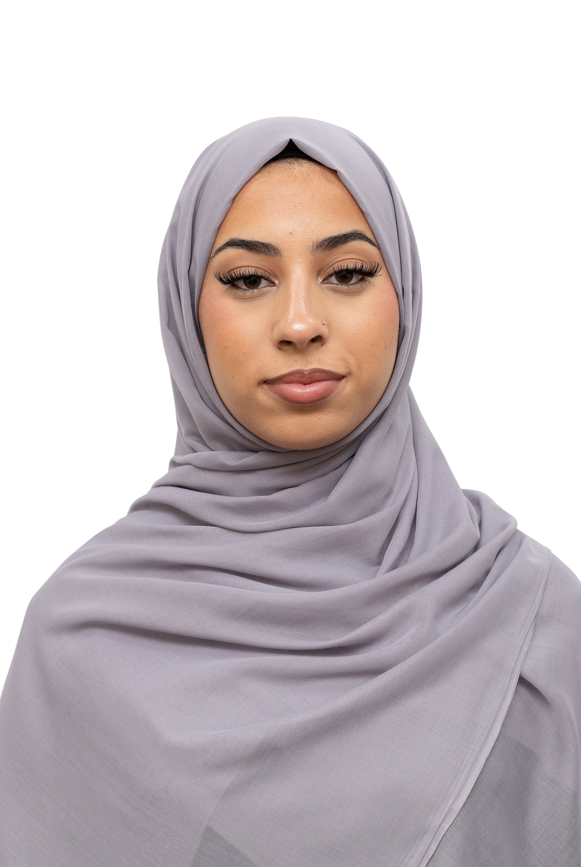 Exclusive Cotton Hijab Light Grey Col 52