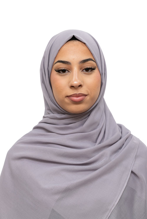 Exclusive Cotton Hijab Light Grey Col 52