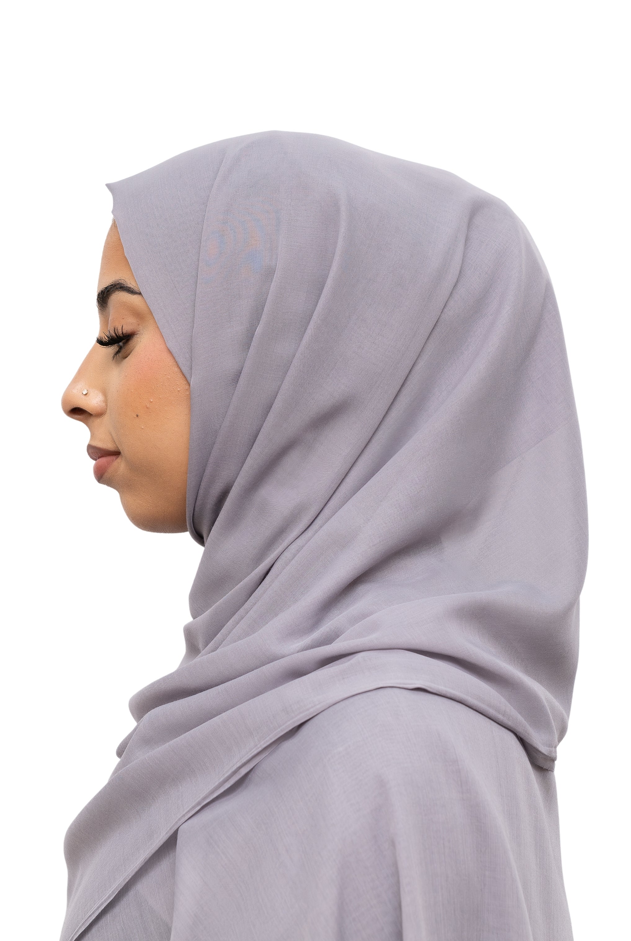 Exclusive Cotton Hijab Light Grey Col 52