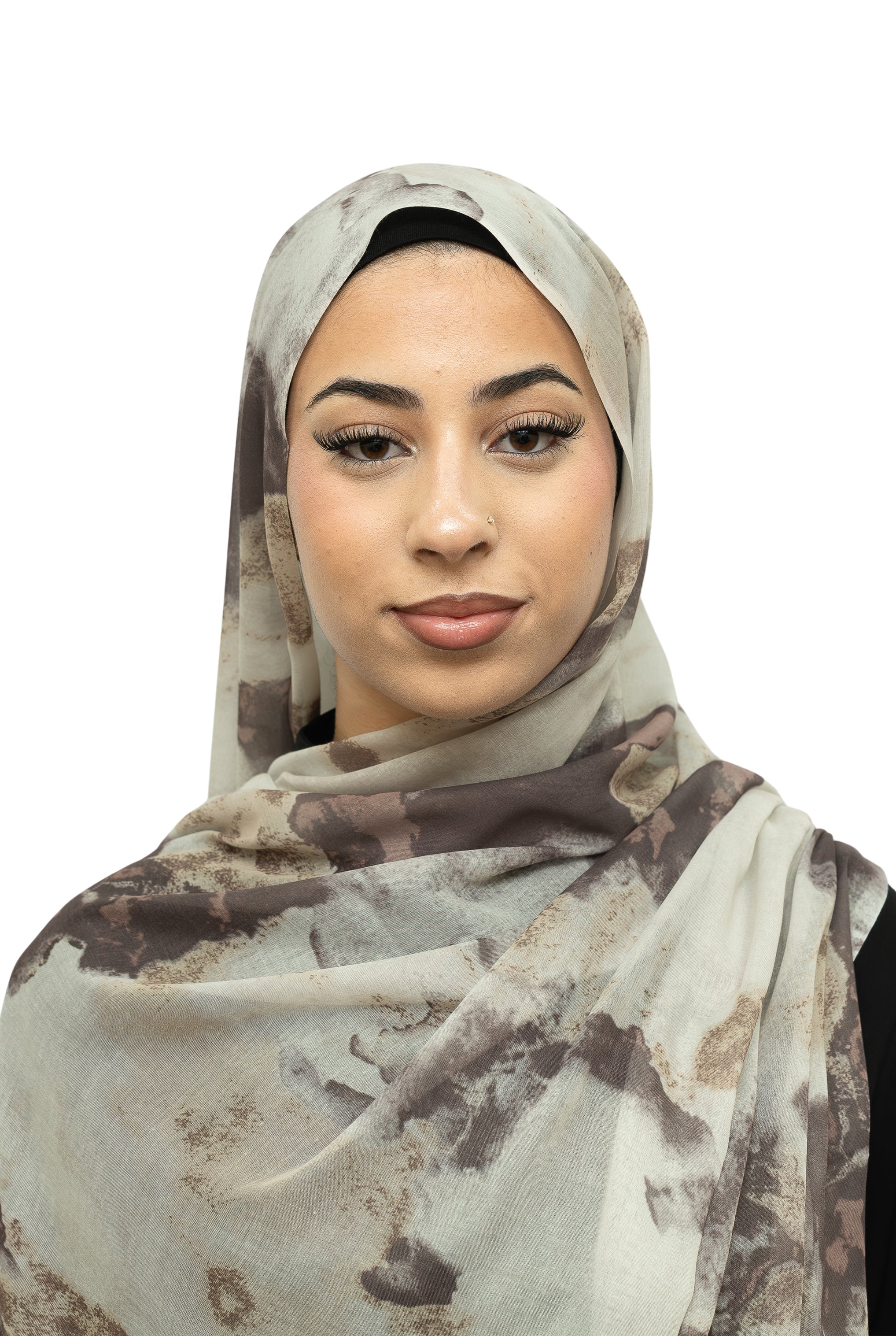 Watercolor Smooth Modal Hijab Brown