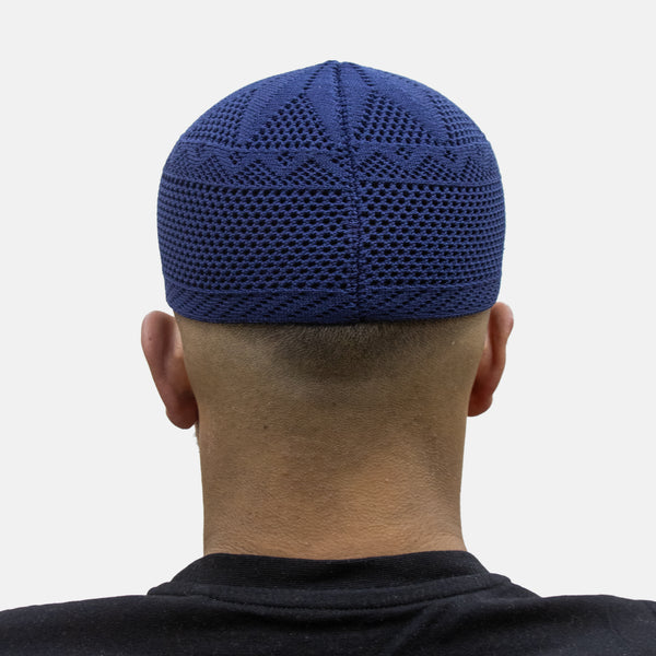 Mens Premium Knit Prayer Hat Blue