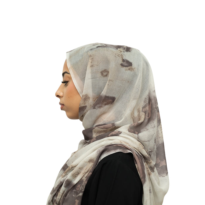 Watercolor Smooth Modal Hijab Brown
