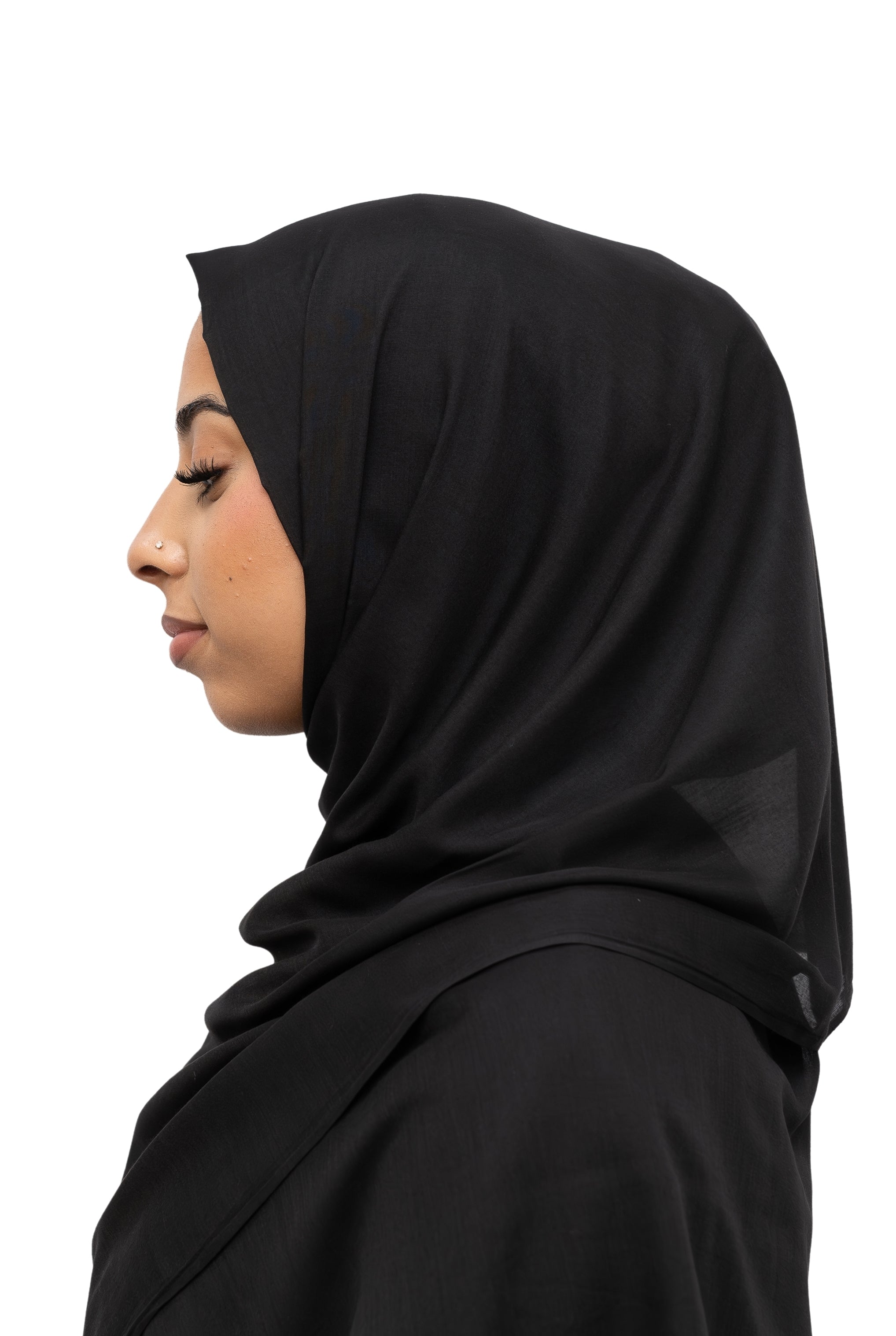 Exclusive Cotton Hijab Black Col 70