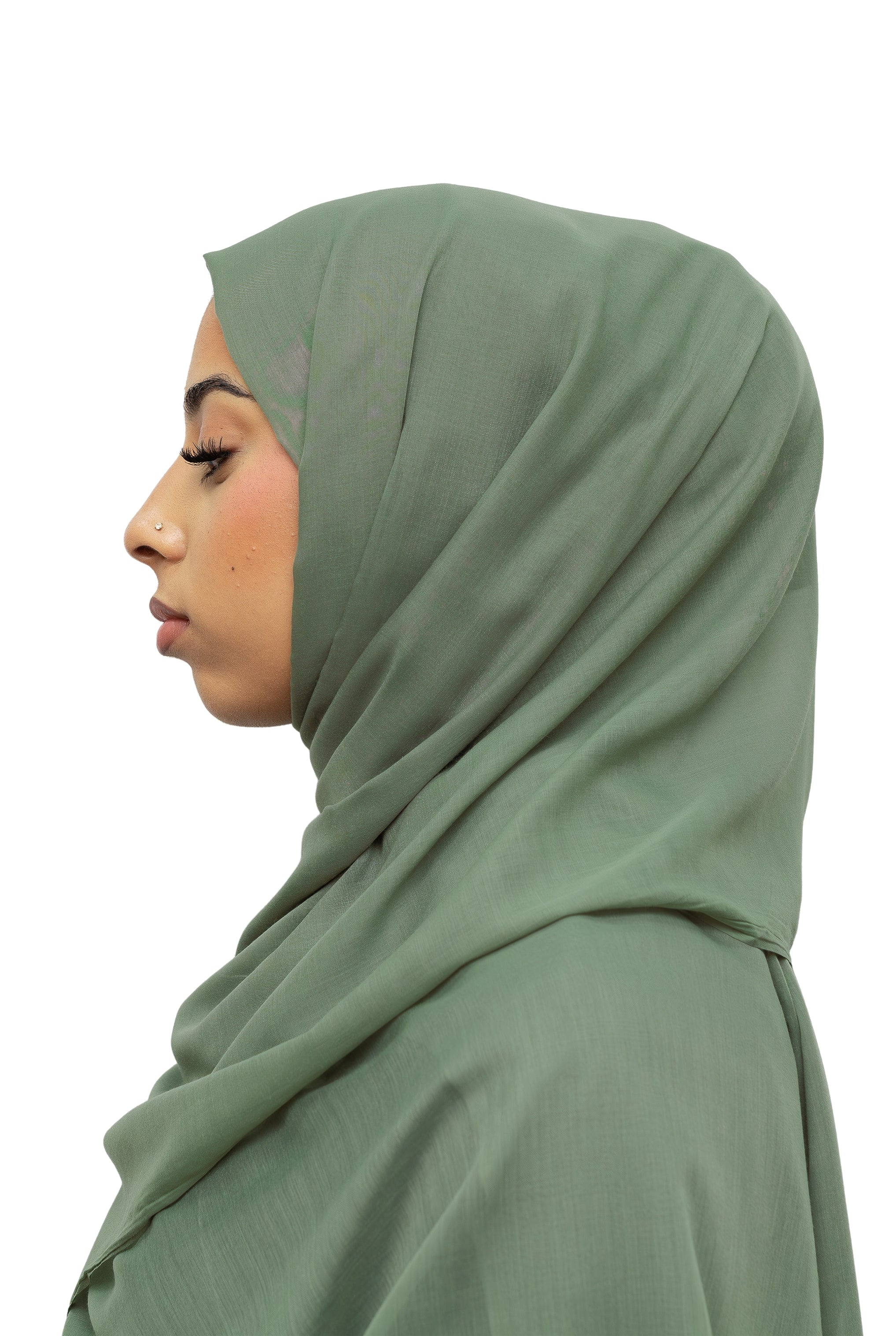 Exclusive Cotton Hijab Sage Green Col 109
