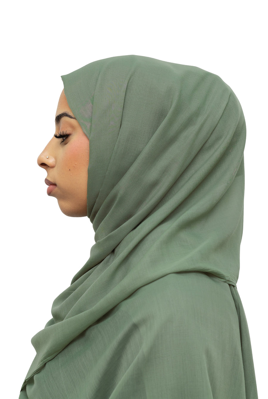 Exclusive Cotton Hijab Sage Green Col 109
