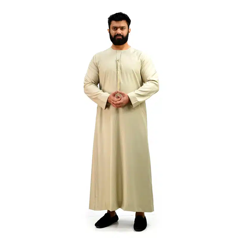Omani Tassel Cream Thobe 0019 image 3