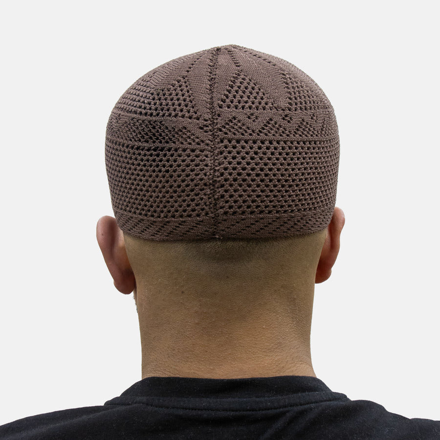 Mens Premium Knit Prayer Hat Chocolate