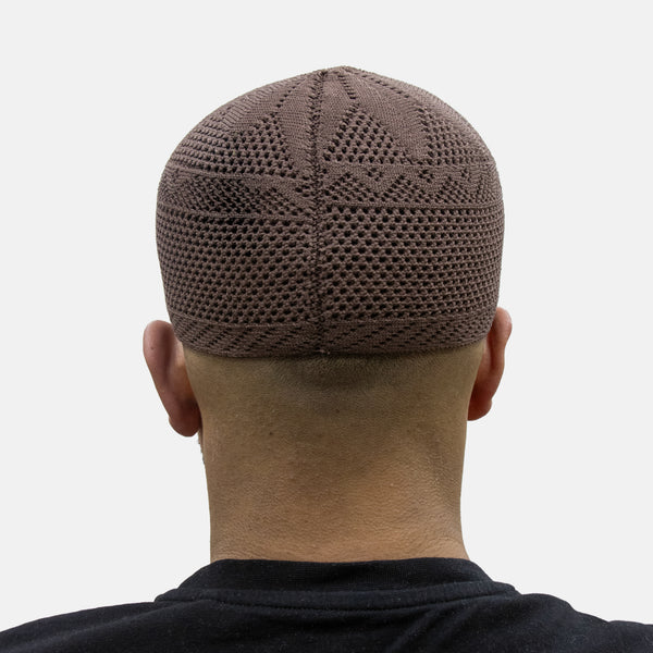 Mens Premium Knit Prayer Hat Chocolate