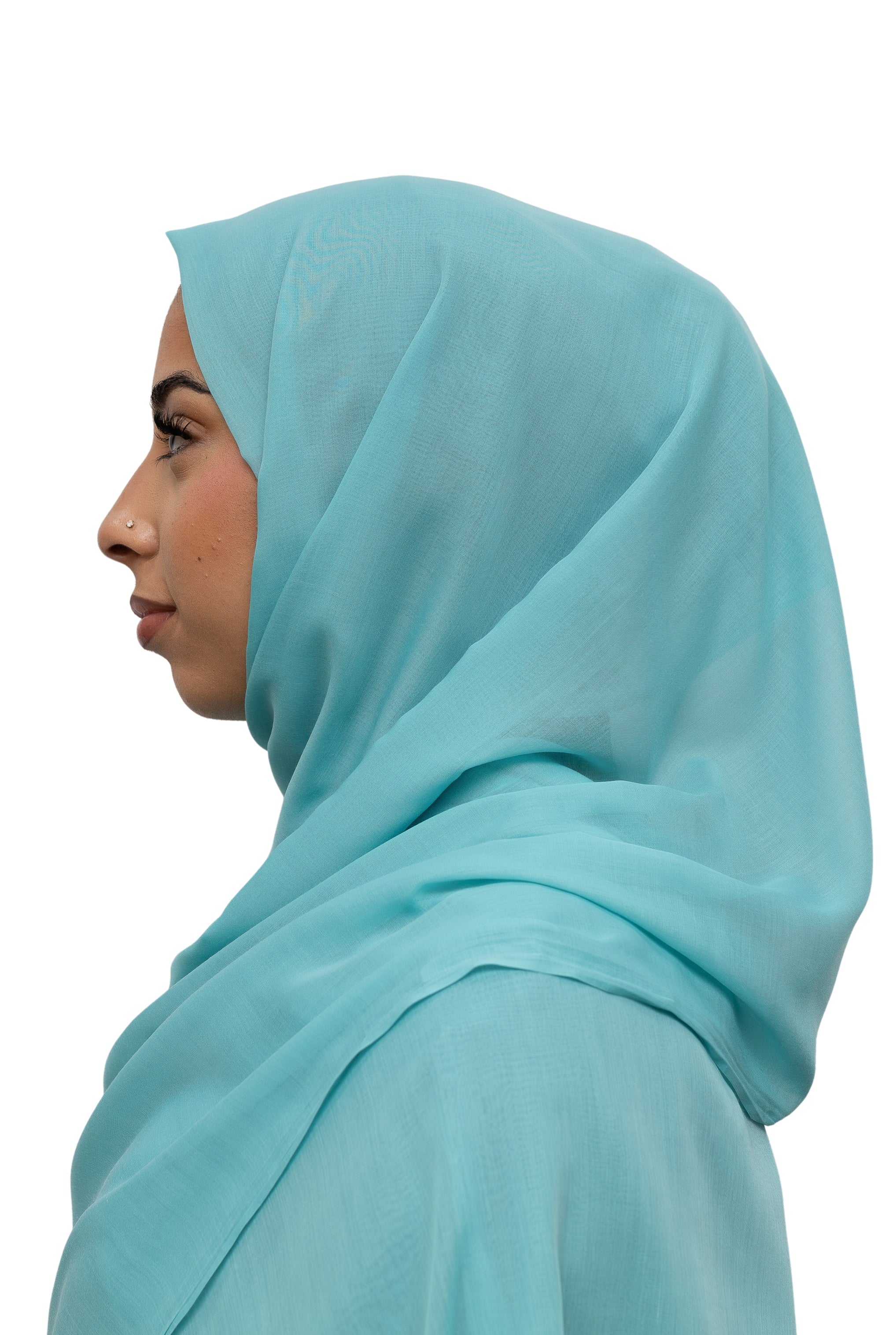 Exclusive Cotton Hijab Ferozi Col 58