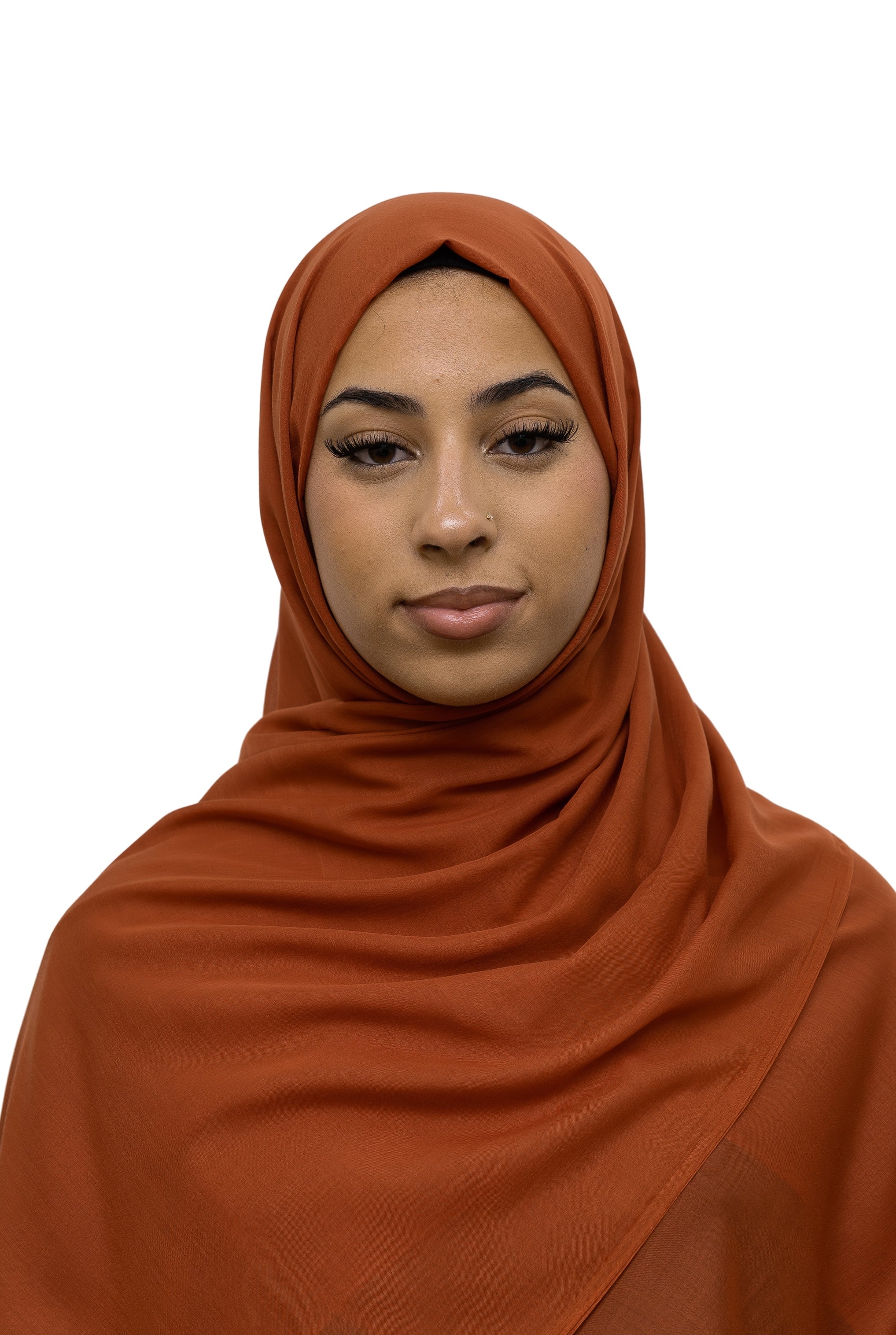 Exclusive Cotton Hijab Rust Col 71