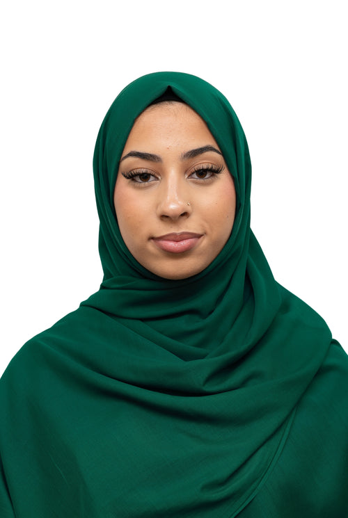 Exclusive Cotton Hijab Bottle Green Col 110
