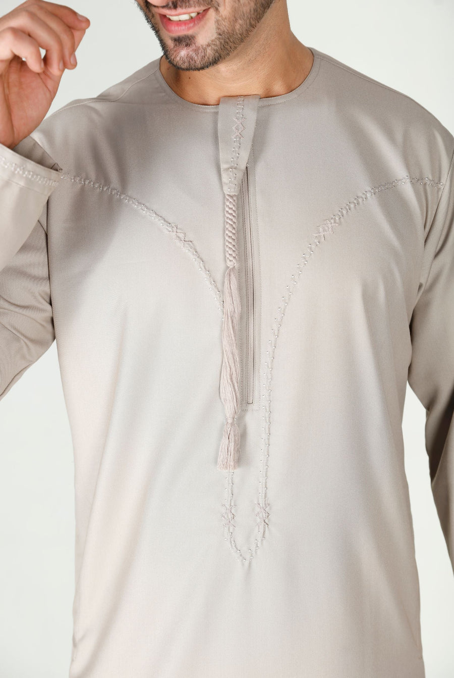 Tasselled Thobe Mocha 114 Col 5