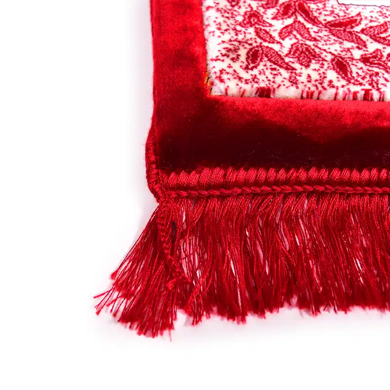 Memory Foam Padded Prayer Mat Red And White