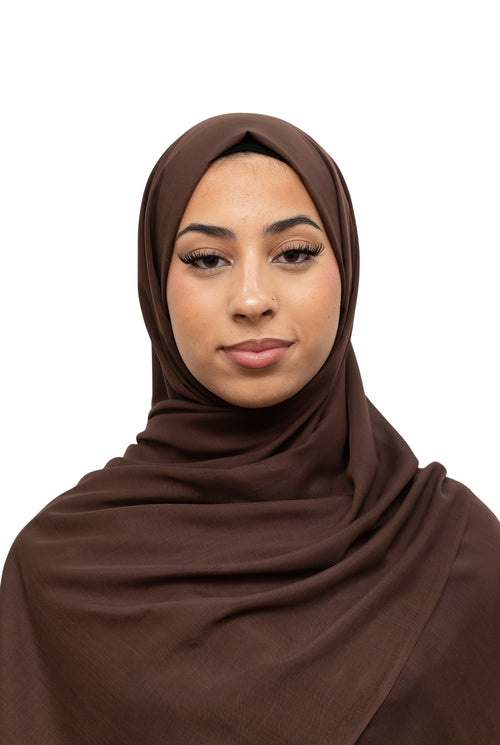 Exclusive Cotton Hijab Chocolate Col 8
