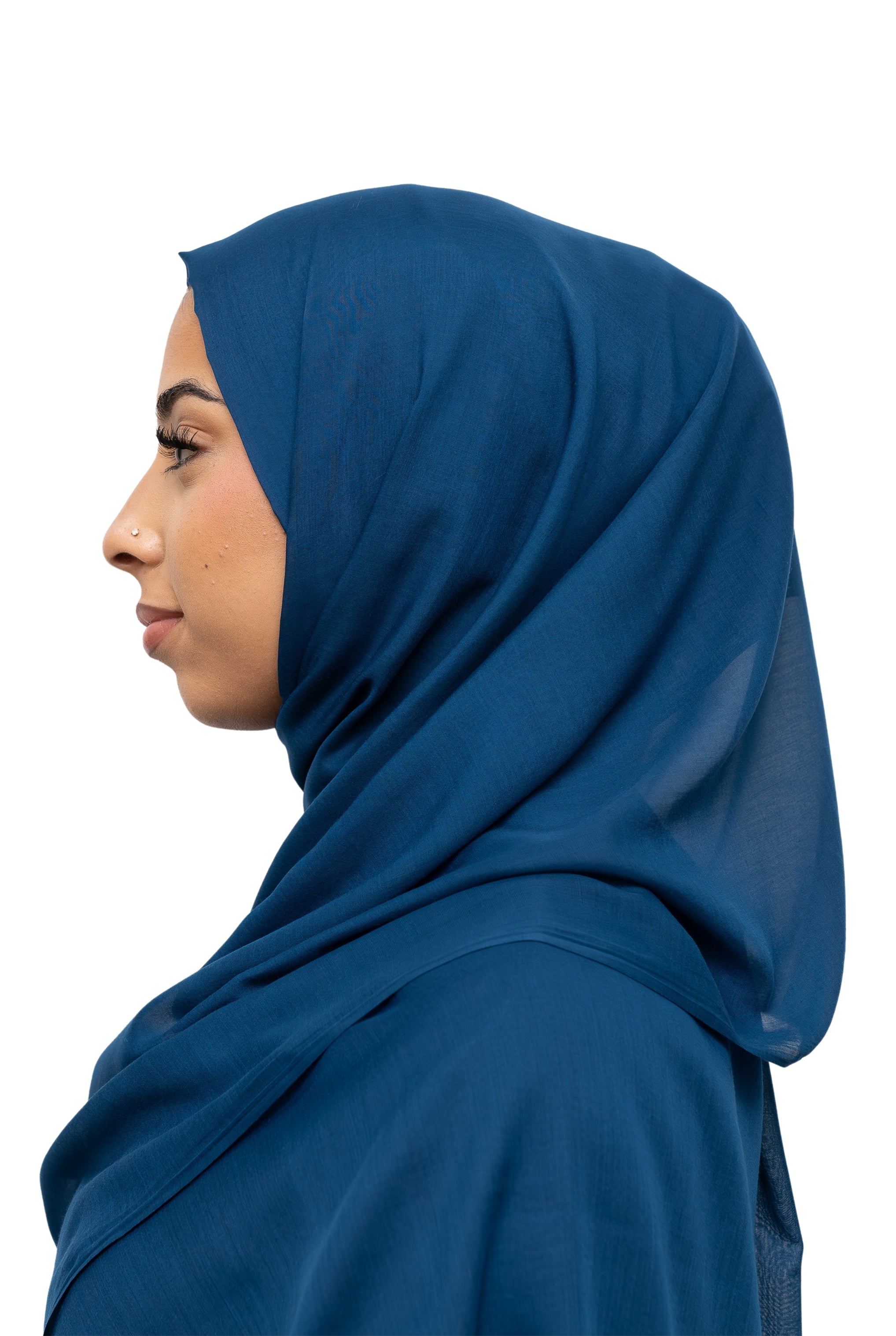 Exclusive Cotton Hijab Teal Col 62