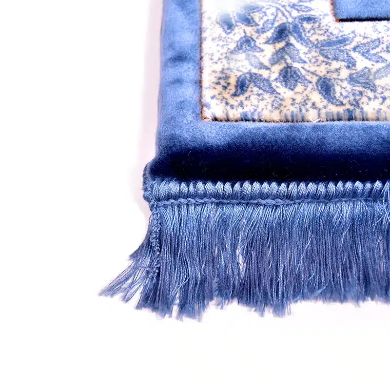 Memory Foam Padded Prayer Mat Blue And Beige