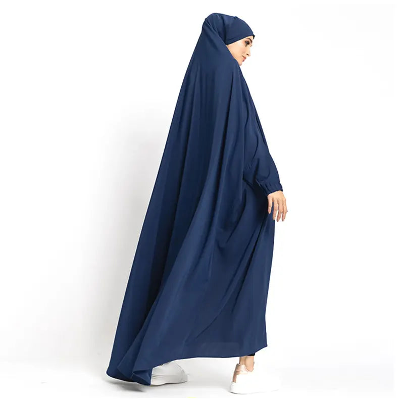 One Piece Navy Blue Jilbab image 1