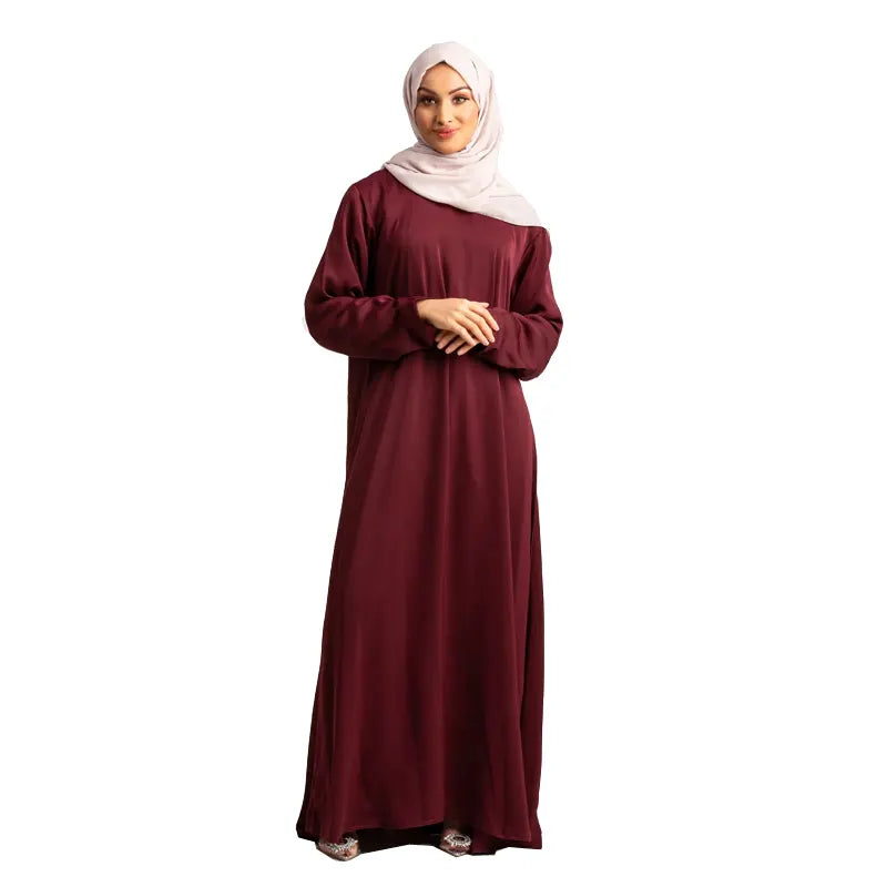 Basic Maroon Abaya 673