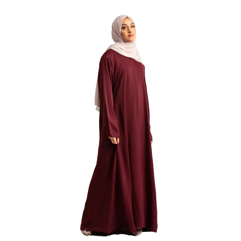 Basic Maroon Abaya 673