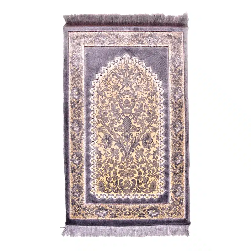 Memory Foam Padded Prayer Mat Grey And Beige
