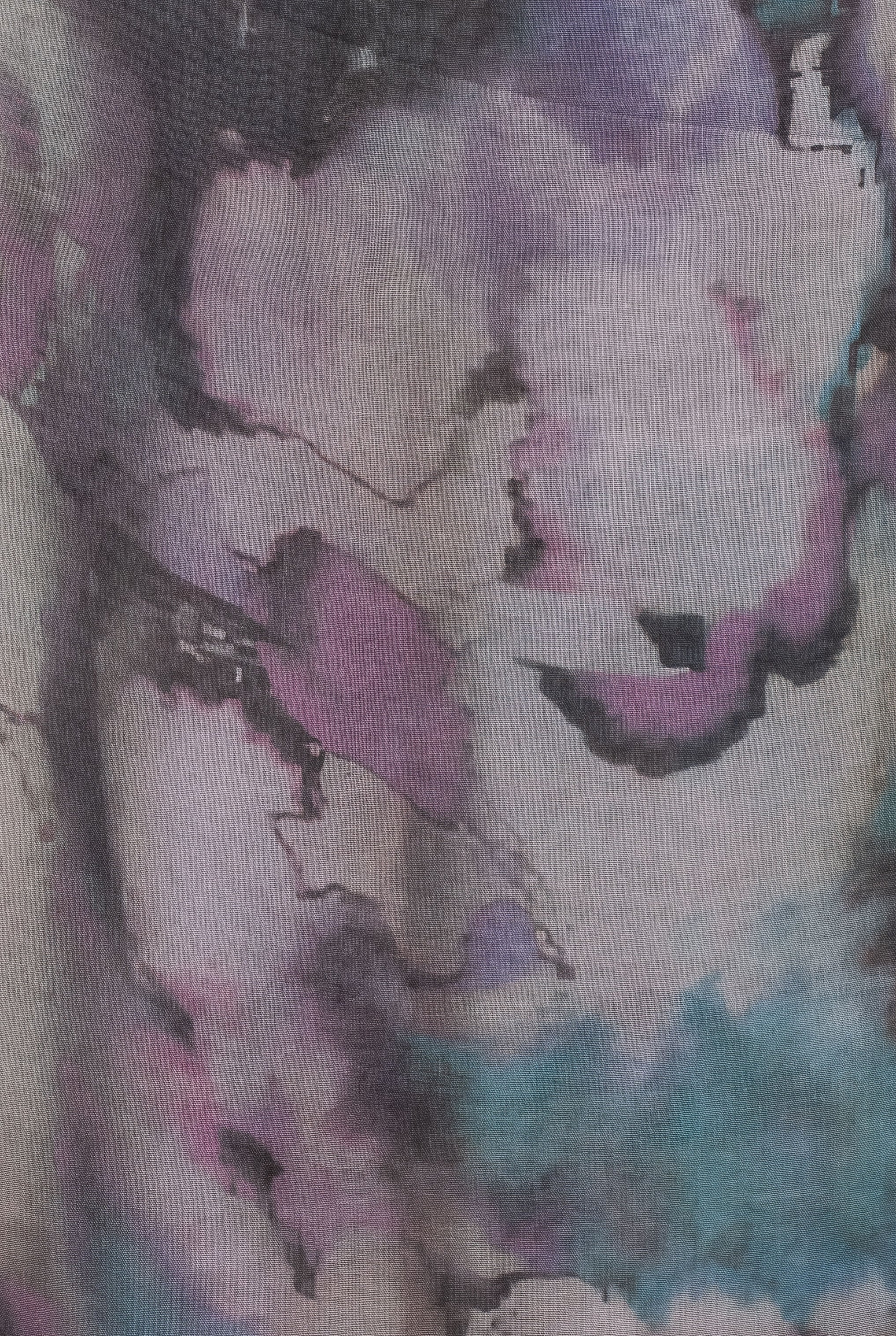 Watercolor Sharp Modal Hijab Lilac Blue