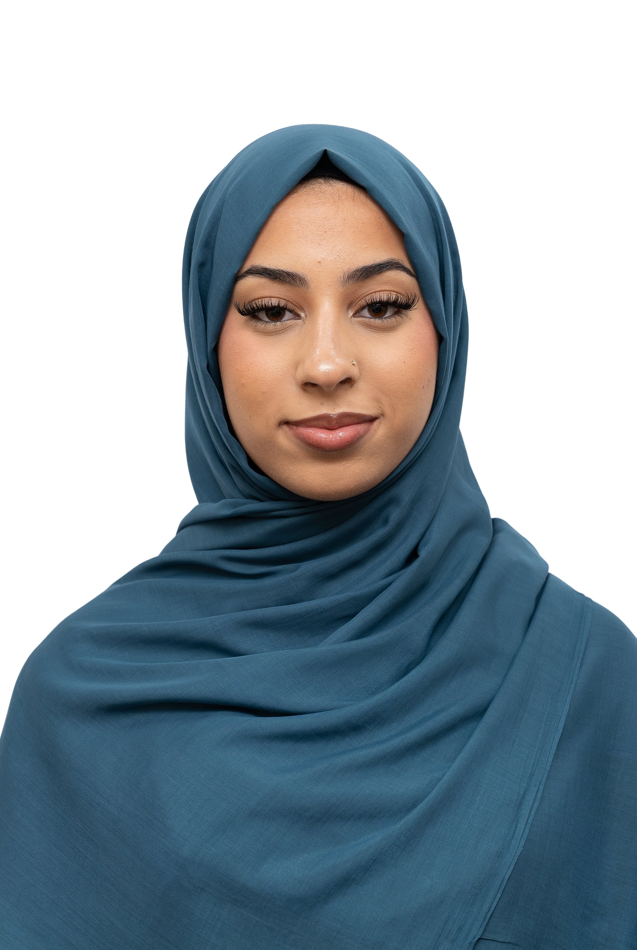 Exclusive Cotton Hijab Petrol Blue Col 78