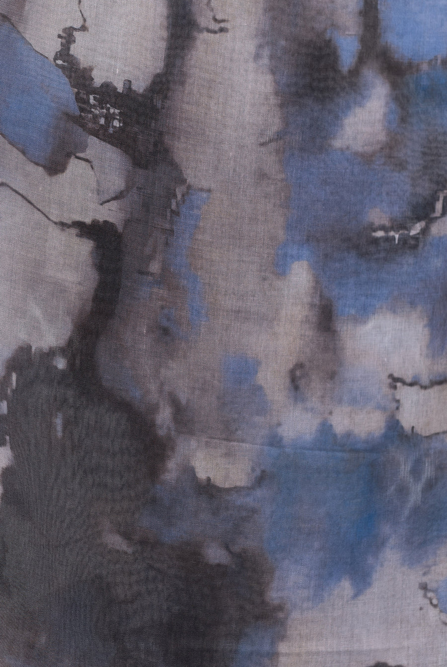 Watercolor Sharp Modal Hijab Blue Grey