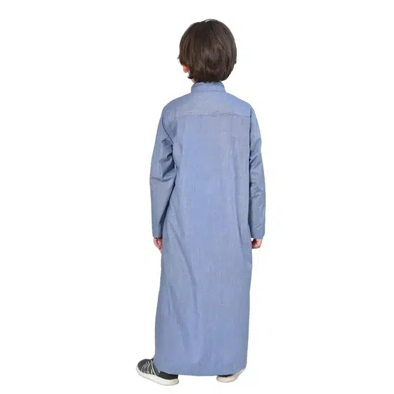 Kids Collared Blue Thobe  959 04 image 1