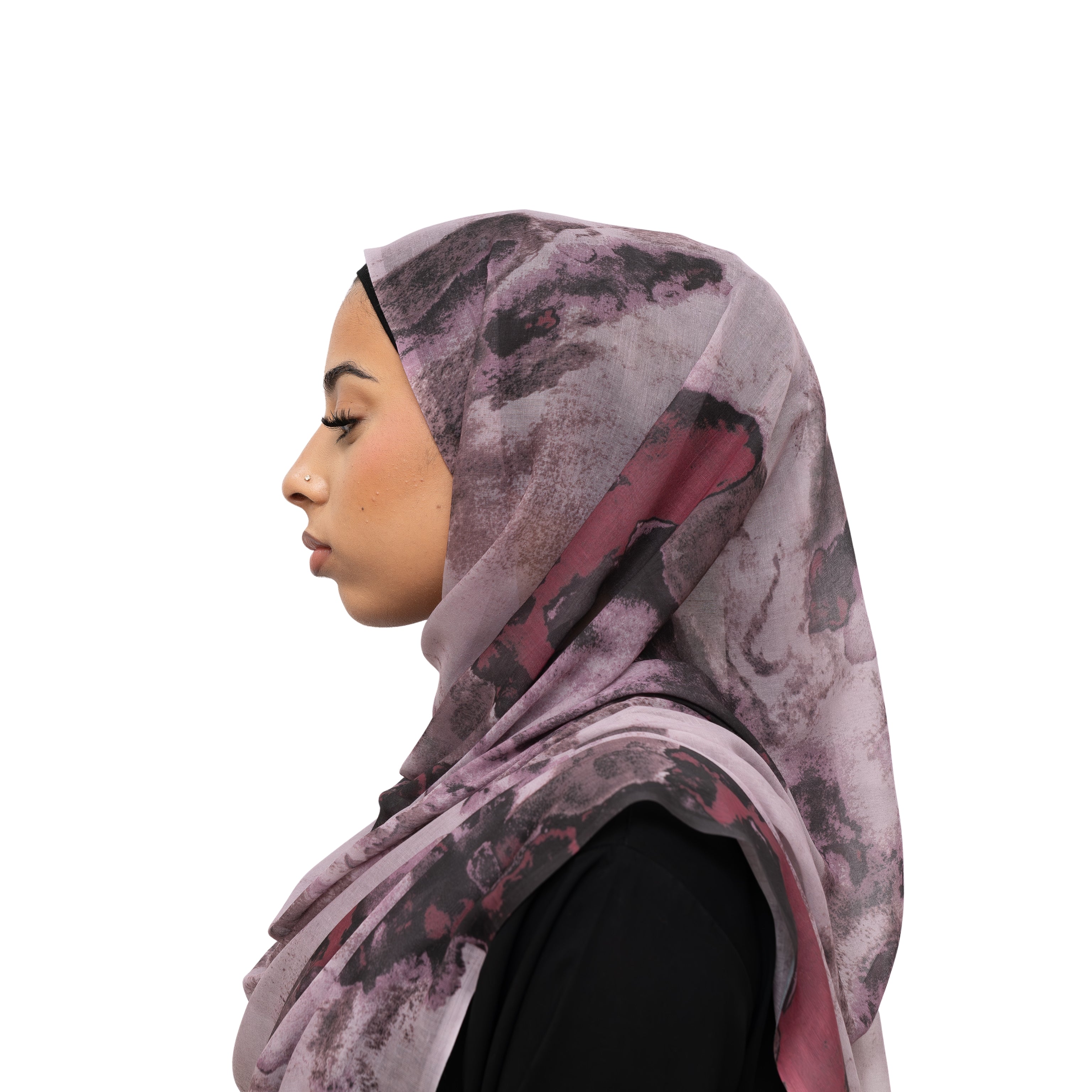 Watercolor Smooth Modal Hijab Plum