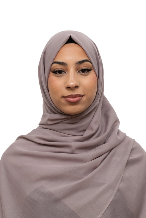 Exclusive Cotton Hijab Dark Mink Col 5