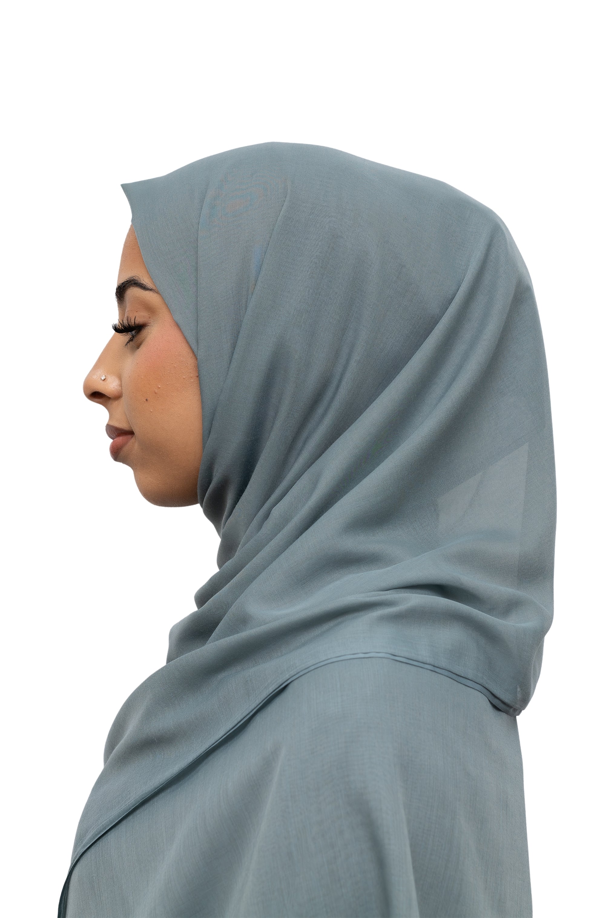 Exclusive Cotton Hijab Midnight Grey Col 81