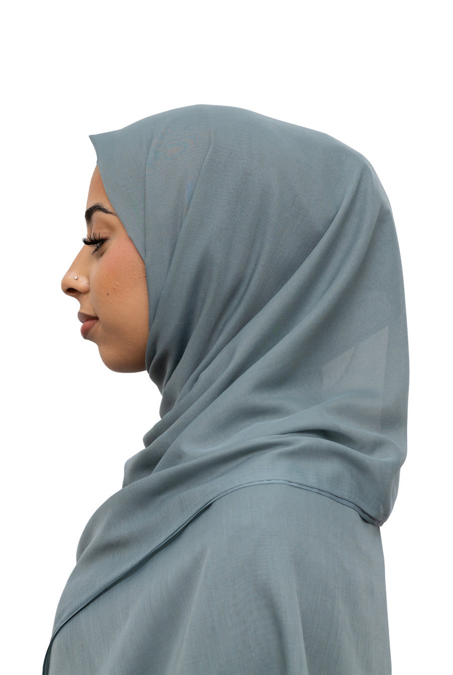 Exclusive Cotton Hijab Midnight Grey Col 81