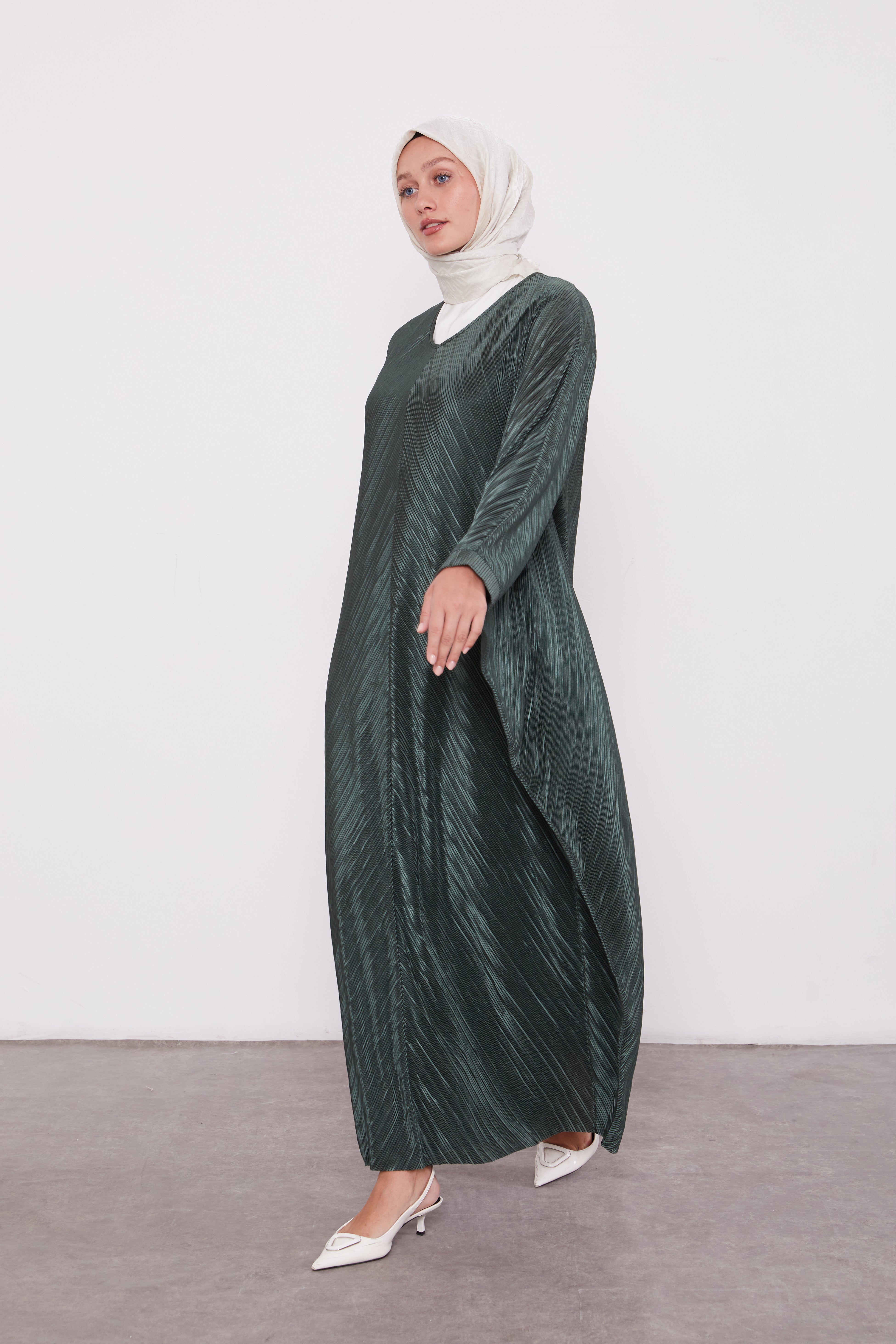 Pleated Batwing Olive