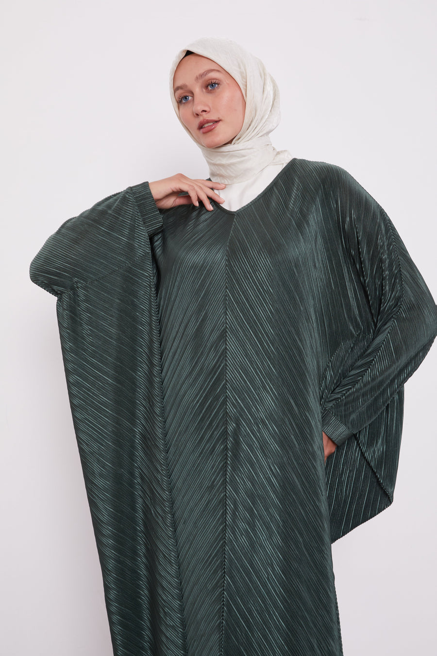 Pleated Batwing Olive Bark khaki 330252