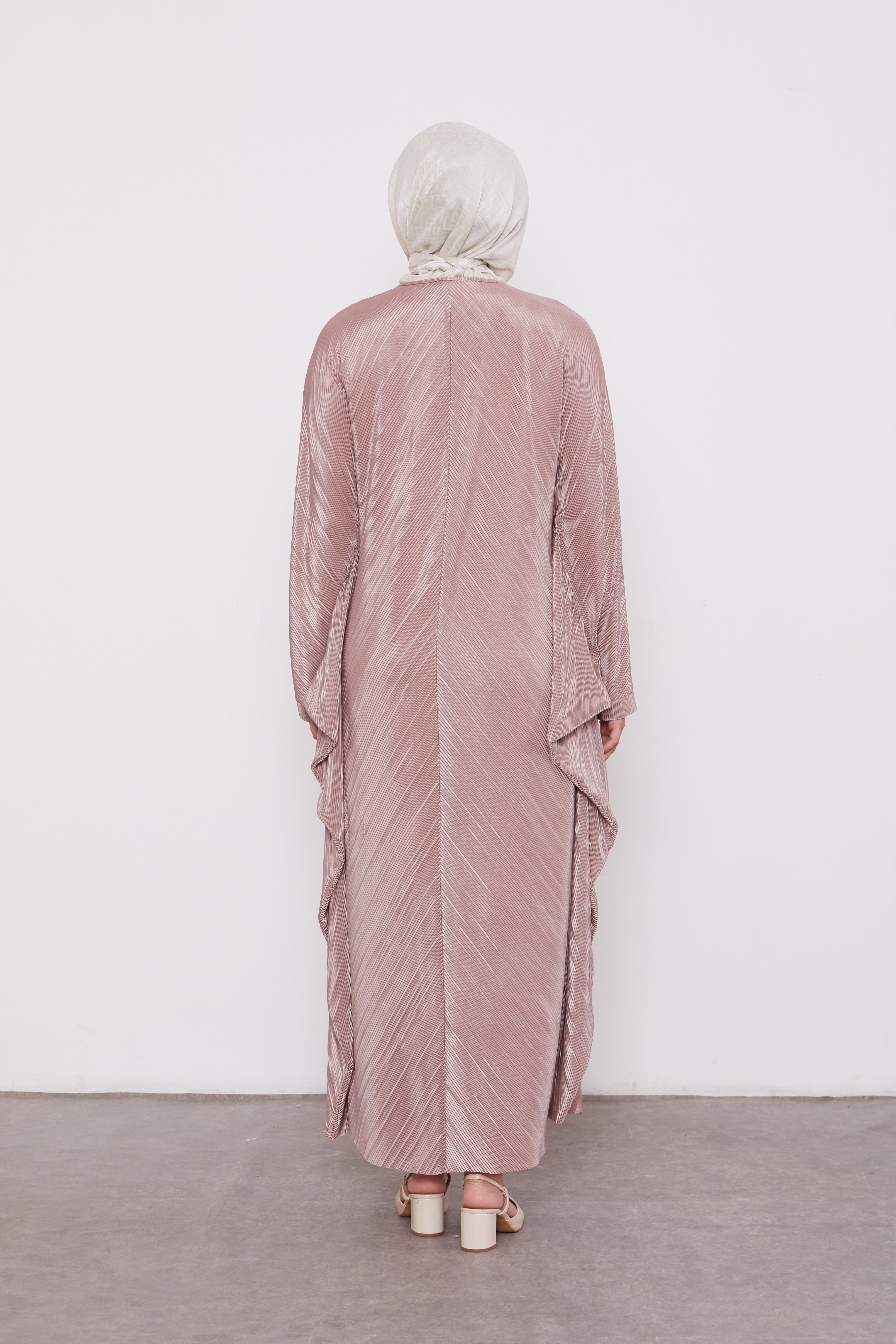 Pleated Batwing Blush Pink