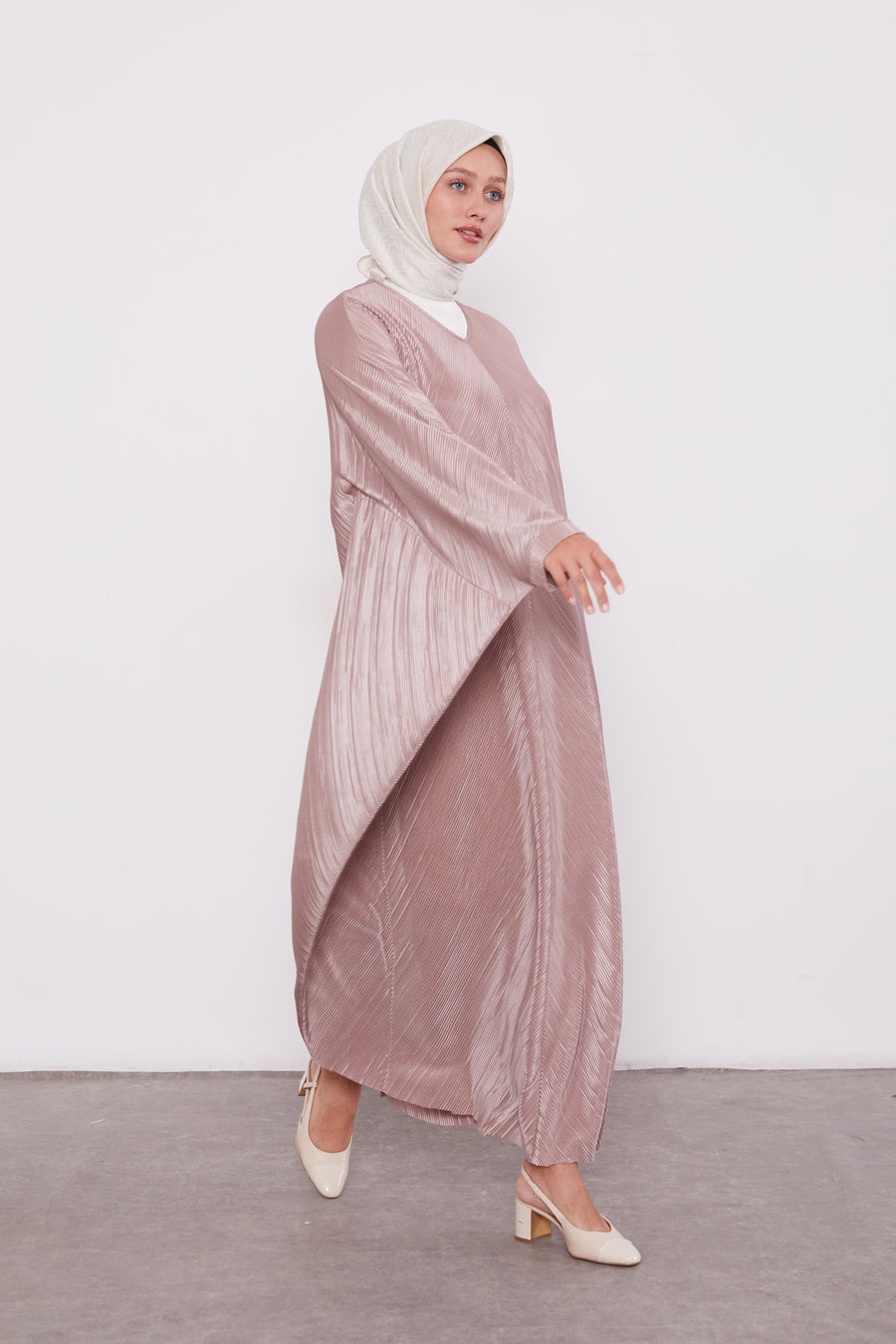 Pleated Batwing Blush Pink 330252