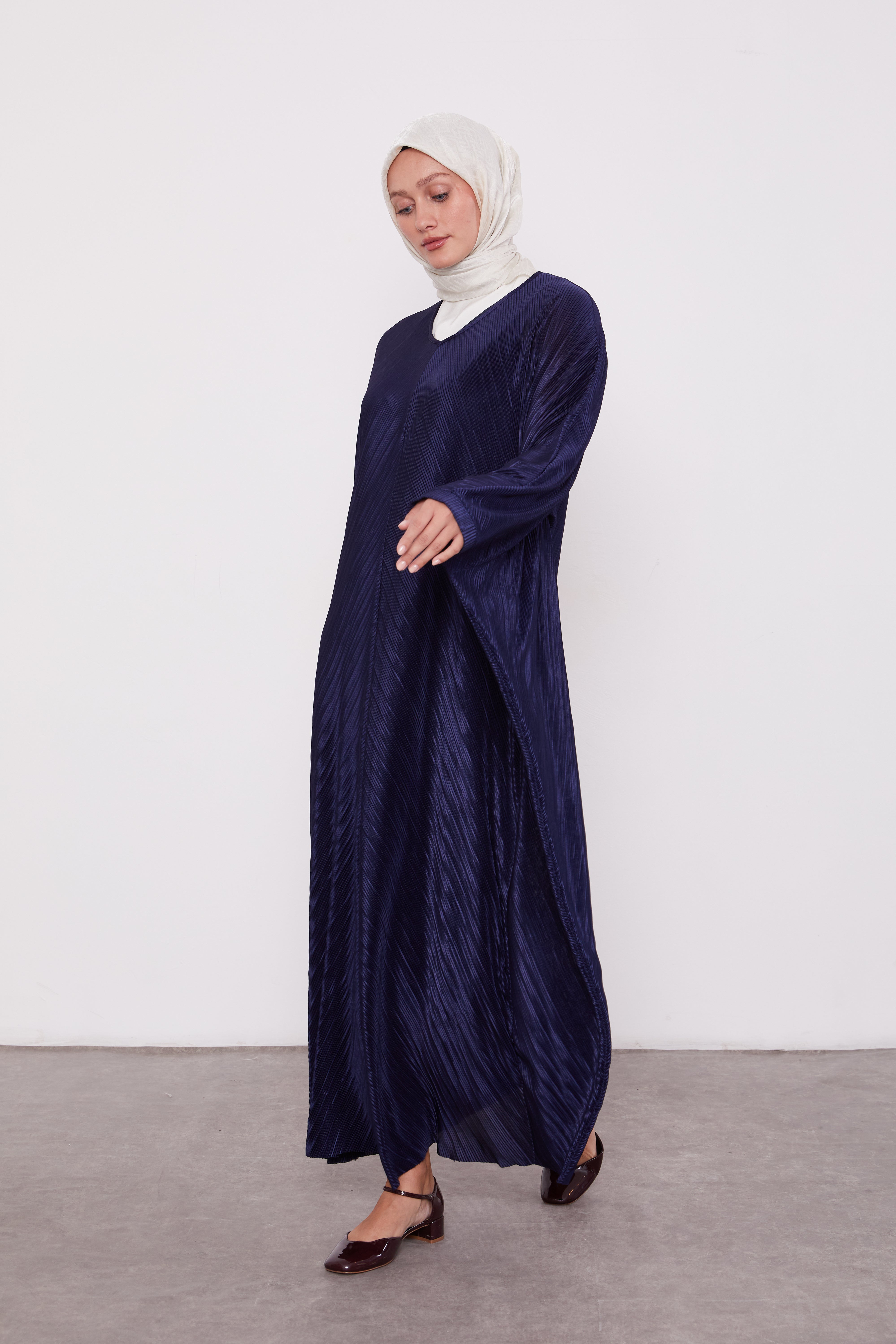 Pleated Batwing Navy