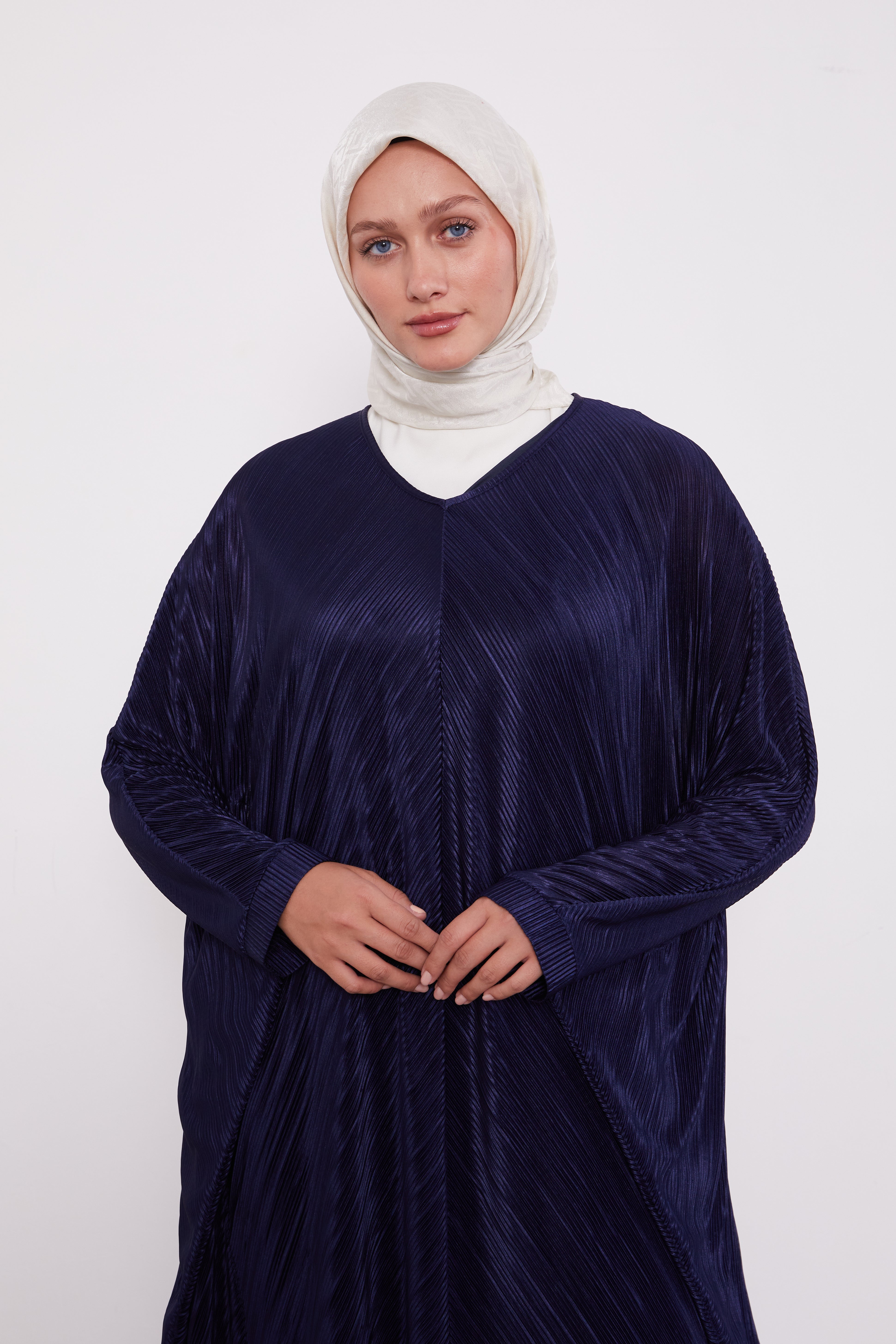Pleated Batwing Navy