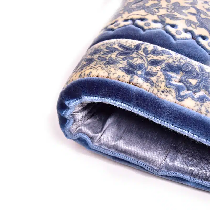 Memory Foam Padded Prayer Mat Blue And Beige