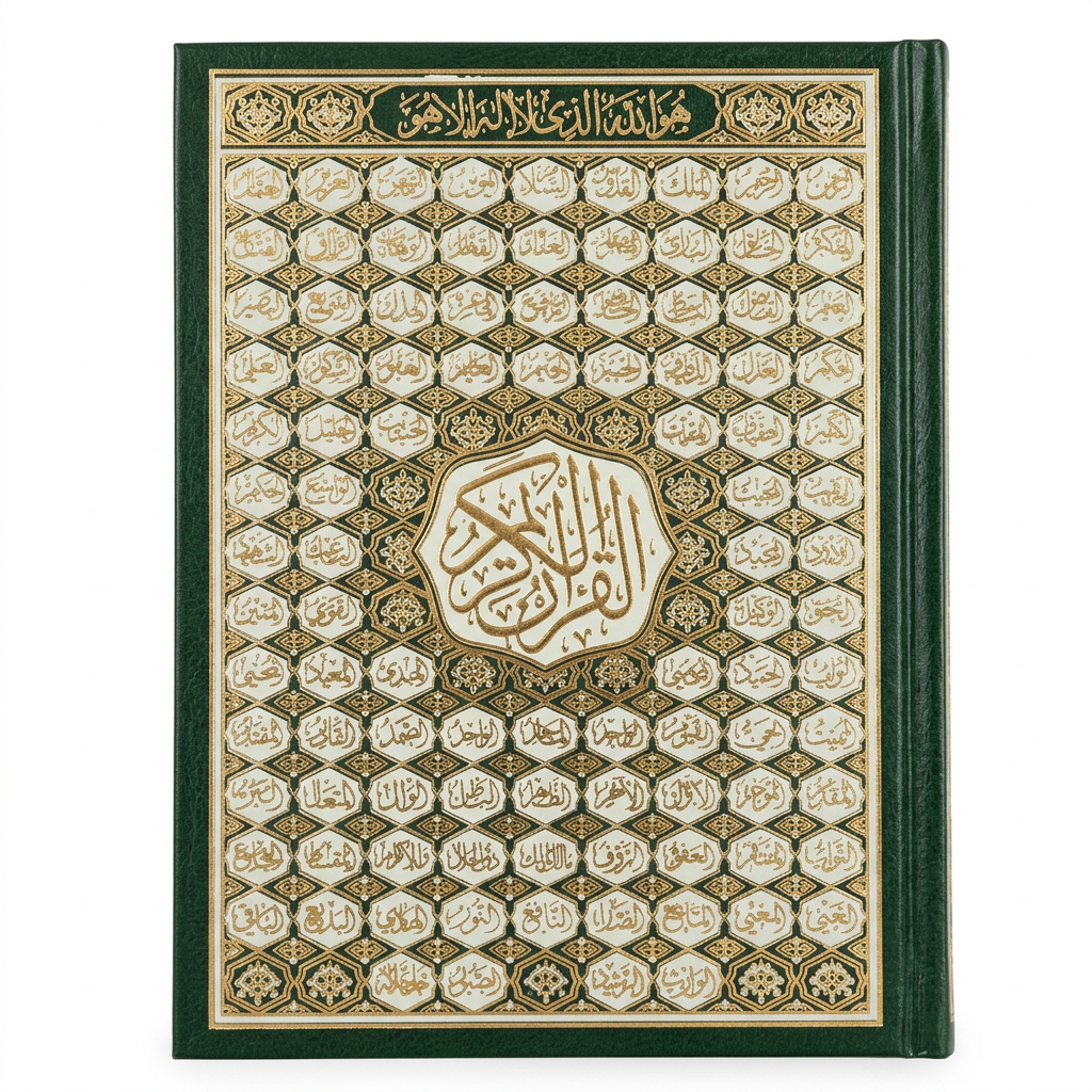 99 Names Quran Green 15 lines Uthmaani Script - A5
