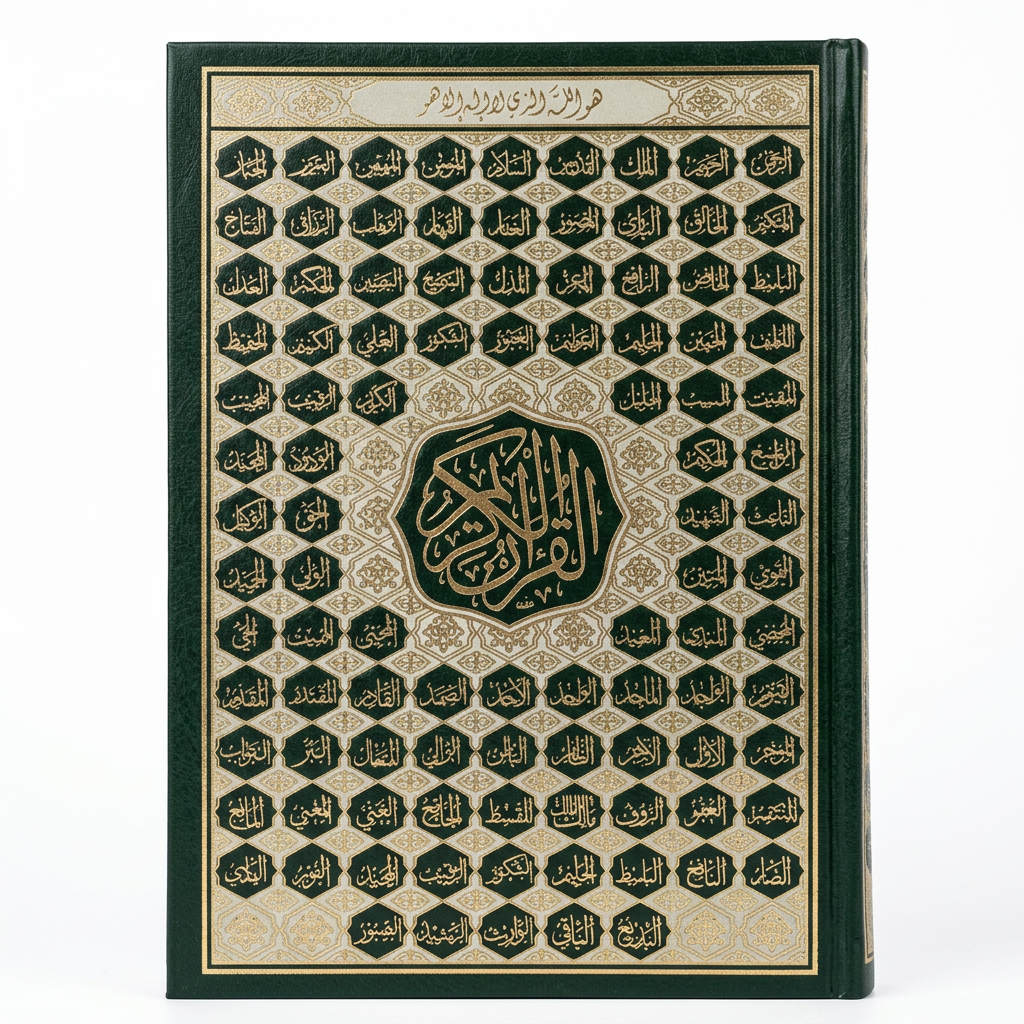 99 Names Quran Green 15 lines Uthmaani Script - B5