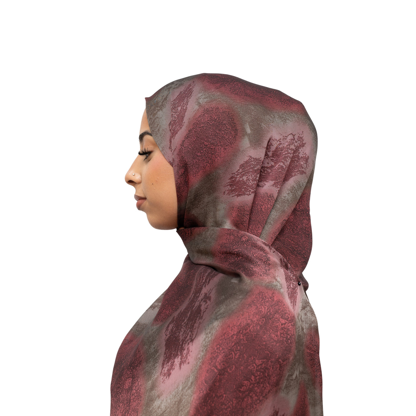 Vella Print Style 3-7 Silk Chiffon Hijab Rose Pink