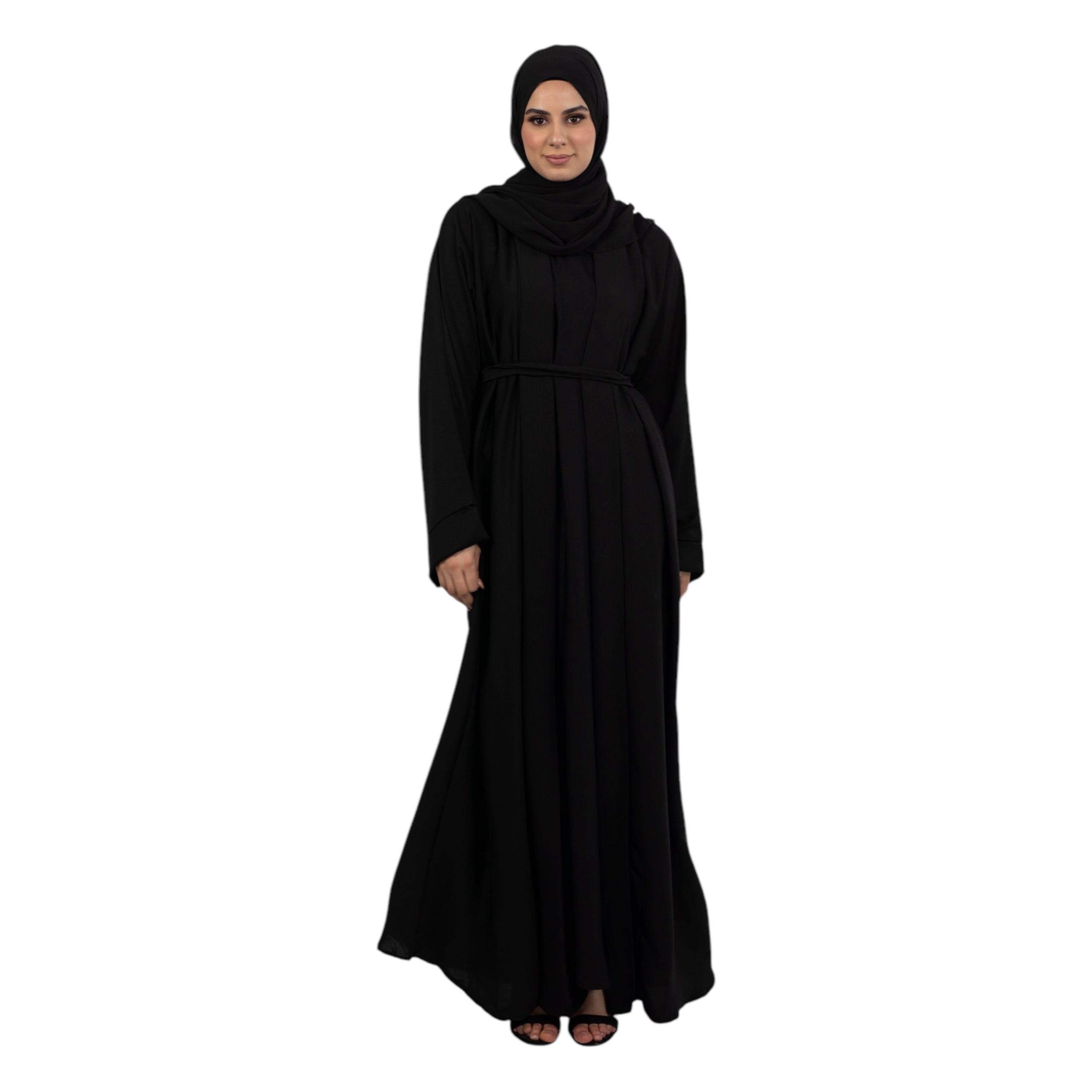 Black Satin Kimono Set