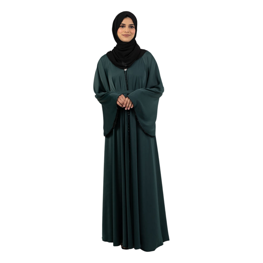 Sea Green Makeba Buttoned Abaya AM-472-55