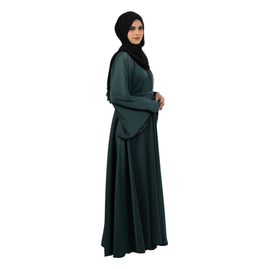Sea Green Makeba Buttoned Abaya AM-472-55