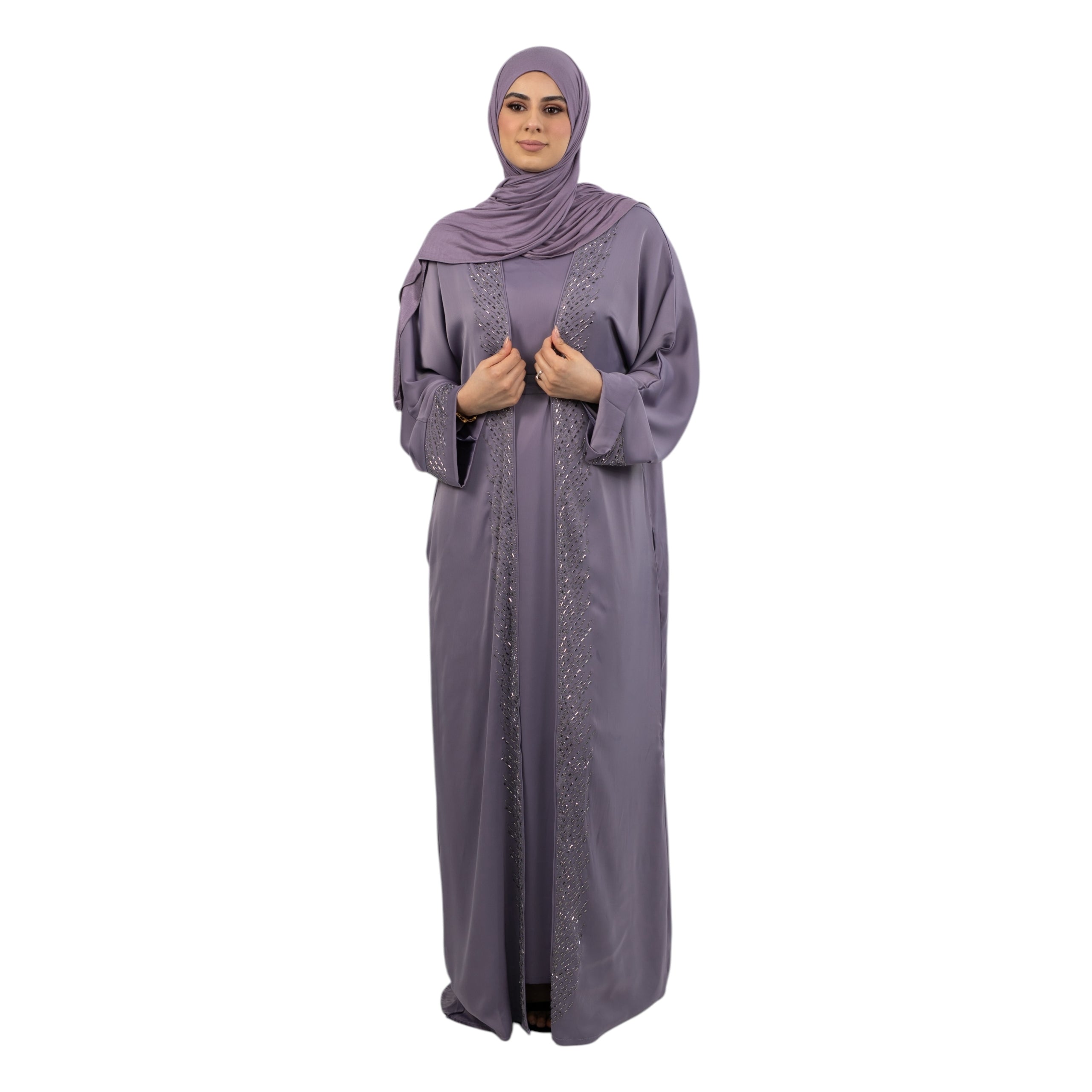 Lilac Embellished Kimono Set ASL-635-22