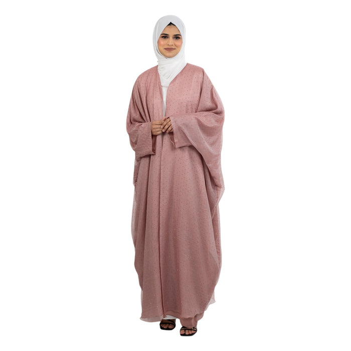 Blush Pink Sequin Batwing Kimono AM494-12
