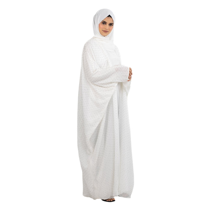 Off White Sequin Batwing Kimono AM-494-36